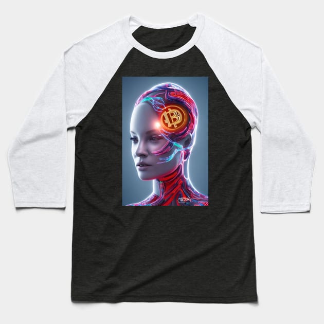 Blockchain Ethermind Series 31 Baseball T-Shirt by Benito Del Ray